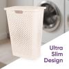 image:imageSuperio 2Pack Gradient Hamper with Lid  60L Modern Design Perforated Slim amp Sturdy Ergonomic Handles  CreamLaundry Hamper  45L
