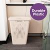 image:imageSuperio 2Pack Gradient Hamper with Lid  60L Modern Design Perforated Slim amp Sturdy Ergonomic Handles  CreamLaundry Hamper  45L