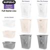 image:imageSuperio 2Pack Gradient Hamper with Lid  60L Modern Design Perforated Slim amp Sturdy Ergonomic Handles  CreamLaundry Hamper  45L