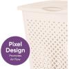 image:imageSuperio 2Pack Gradient Hamper with Lid  60L Modern Design Perforated Slim amp Sturdy Ergonomic Handles  CreamLaundry Hamper  60L