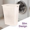 image:imageSuperio 2Pack Gradient Hamper with Lid  60L Modern Design Perforated Slim amp Sturdy Ergonomic Handles  CreamLaundry Hamper  60L