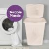 image:imageSuperio 2Pack Gradient Hamper with Lid  60L Modern Design Perforated Slim amp Sturdy Ergonomic Handles  CreamLaundry Hamper  60L