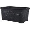 image:imageSuperio Laundry Hamper with Lid Wicker Design Laundry Hamper Basket with Cutout Handles Rectangular Shape Modern Style Bin Dirty Cloths Storage