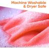 image:imageSuperio Microfiber Cleaning Cloth for Cars Kitchen Rags for Housekeeping 16 Micro Fiber Towels for House Bathroom AllPurpose StreakFree lintFree Wash Cloths PinkOrangeBlue 18 Pack