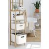 image:imageSuperio Ribbed Plastic Storage Basket Organizer White and Grey 5 Liter Stackable Classic Closet Storage Bin for Shelf Desk Pantry Store Toys Clothes Cosmetics