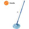 image:imageSuperio String Cotton Mop for Hardwood Floors SelfWringing HeavyDuty CommercialIndustrial Use with Aluminum Handle  BlueFull Mop  1 Pack