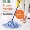 image:imageSuperio String Cotton Mop for Hardwood Floors SelfWringing HeavyDuty CommercialIndustrial Use with Aluminum Handle  BlueFull Mop