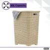 image:imageSuperior Performance Inc Rattan Wicker Style Laundry Set Hamper and Basket Beige