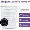 image:imageWicker Design Laundry Basket amp Hamper Set of 2 White Laundry Organizers By Superio