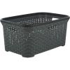 image:imageSuperio Laundry Hamper with Lid Wicker Design Laundry Hamper Basket with Cutout Handles Rectangular Shape Modern Style Bin Dirty Cloths Storage