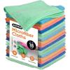 image:imageSuperio Microfiber Cleaning Cloth for Cars Kitchen Rags for Housekeeping 16 Micro Fiber Towels for House Bathroom AllPurpose StreakFree lintFree Wash Cloths PinkOrangeBlue 18 Pack