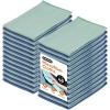 image:imageSuperio Microfiber Window Cleaning Cloth Mirror amp Glass Miracle Cloth Lint amp Streak Free Washable Large EcoFriendly for Cars Tv Screens Glasses Cleans with Plain Water 14x16 48 PackGreenBlue