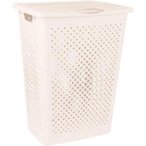 image:imageSuperio 2Pack Gradient Hamper with Lid  60L Modern Design Perforated Slim amp Sturdy Ergonomic Handles  CreamLaundry Hamper  60L