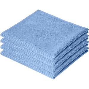 image:imageSuperio Microfiber Cleaning Cloths ColorCoded for Easy Organization UltraSoft Durable MultiPurpose Cloths for Bathroom Kitchen Windows Furniture Electronics Blue 4 Pack