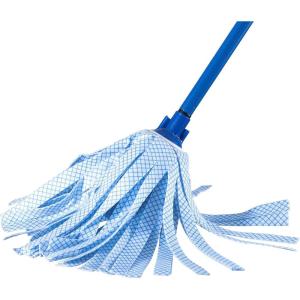 image:imageSuperio String Cotton Mop for Hardwood Floors SelfWringing HeavyDuty CommercialIndustrial Use with Aluminum Handle  BlueFull Mop