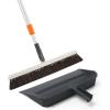 image:imageSuperio 18 Horse Hair Upright Broom with Telescopic Handle amp 16 Gray Dustpan with Comb Rubber Lip amp Clip  Narrow Thin Dust Broom for Dog Hair  Hardwood amp Tile Floor Cleaning Set  GrayGray