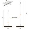 image:imageSuperio 18 Horse Hair Upright Broom with Telescopic Handle amp 16 Gray Dustpan with Comb Rubber Lip amp Clip  Narrow Thin Dust Broom for Dog Hair  Hardwood amp Tile Floor Cleaning Set  GrayGrayWhite