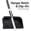 image:imageSuperio 18 Horse Hair Upright Broom with Telescopic Handle amp 16 Gray Dustpan with Comb Rubber Lip amp Clip  Narrow Thin Dust Broom for Dog Hair  Hardwood amp Tile Floor Cleaning Set  GrayGrayBlack