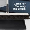 image:imageSuperio 18 Horse Hair Upright Broom with Telescopic Handle amp 16 Gray Dustpan with Comb Rubber Lip amp Clip  Narrow Thin Dust Broom for Dog Hair  Hardwood amp Tile Floor Cleaning Set  GrayGrayBlack