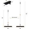 image:imageSuperio 18 Horse Hair Upright Broom with Telescopic Handle amp 16 Gray Dustpan with Comb Rubber Lip amp Clip  Narrow Thin Dust Broom for Dog Hair  Hardwood amp Tile Floor Cleaning Set  GrayGrayBlack
