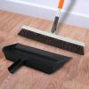 image:imageSuperio 18 Horse Hair Upright Broom with Telescopic Handle amp 16 Gray Dustpan with Comb Rubber Lip amp Clip  Narrow Thin Dust Broom for Dog Hair  Hardwood amp Tile Floor Cleaning Set  GrayGrayBlack