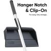 image:imageSuperio 18 Horse Hair Upright Broom with Telescopic Handle amp 16 Gray Dustpan with Comb Rubber Lip amp Clip  Narrow Thin Dust Broom for Dog Hair  Hardwood amp Tile Floor Cleaning Set  GrayGray