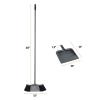 image:imageSuperio 48 Grey Broom with ClipOn 10 Dustpan  Lightweight HeavyDuty Set with Rubber Lip amp Comfort Grip for Easy Sweeping on All Floor Types