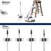 image:imageSuperio Mop and Broom Holder Set of 12 Single Piece Hooks Stainless Steel Wall Mount Cleaning Storage Tool Organizer HeavyDuty Hook for Kitchen and Office1 Pack