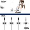 image:imageSuperio Mop and Broom Holder Set of 12 Single Piece Hooks Stainless Steel Wall Mount Cleaning Storage Tool Organizer HeavyDuty Hook for Kitchen and Office4 Pack