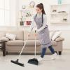 image:imageSuperio Silicone Broom  Carpet Rake with 35 Long Handle Dustpan Set  Rubber Broom for Pet Hair on Carpet amp Hardwood Floors StandUp Dustpan with Aluminum Handle  GrayDustpan
