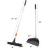 image:imageSuperio Silicone Broom  Carpet Rake with 35 Long Handle Dustpan Set  Rubber Broom for Pet Hair on Carpet amp Hardwood Floors StandUp Dustpan with Aluminum Handle  GrayDustpan with Broom 2