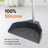 image:imageSuperio Silicone Broom  Carpet Rake with 35 Long Handle Dustpan Set  Rubber Broom for Pet Hair on Carpet amp Hardwood Floors StandUp Dustpan with Aluminum Handle  GrayDustpan