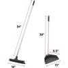 image:imageSuperio Silicone Broom  Carpet Rake with 35 Long Handle Dustpan Set  Rubber Broom for Pet Hair on Carpet amp Hardwood Floors StandUp Dustpan with Aluminum Handle  GrayDustpan with Broom
