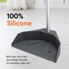 image:imageSuperio Silicone Broom  Carpet Rake with 35 Long Handle Dustpan Set  Rubber Broom for Pet Hair on Carpet amp Hardwood Floors StandUp Dustpan with Aluminum Handle  GrayDustpan with Broom 2