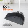 image:imageSuperio Silicone Broom  Carpet Rake with 35 Long Handle Dustpan Set  Rubber Broom for Pet Hair on Carpet amp Hardwood Floors StandUp Dustpan with Aluminum Handle  GrayDustpan with 3 Part Handle