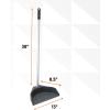 image:imageSuperio Silicone Broom  Carpet Rake with 35 Long Handle Dustpan Set  Rubber Broom for Pet Hair on Carpet amp Hardwood Floors StandUp Dustpan with Aluminum Handle  GrayDustpan