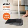 image:imageSuperio Silicone Broom  Carpet Rake with 35 Long Handle Dustpan Set  Rubber Broom for Pet Hair on Carpet amp Hardwood Floors StandUp Dustpan with Aluminum Handle  GrayDustpan with 3 Part Handle
