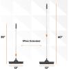 image:imageSuperio Silicone Pet Hair Broom Carpet Cleaner Salon Broom with Builtin Window Washer Squeegee Head OnlyBroom  3565 Handle