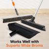 image:imageSuperio Wide Plastic Dustpan with Comb  16 Wide Rubber Lip Broom Handle Clip WhiteBlack