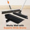 image:imageSuperio Wide Plastic Dustpan with Comb  16 Wide Rubber Lip Broom Handle Clip WhiteBlack