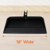 image:imageSuperio Wide Plastic Dustpan with Comb  16 Wide Rubber Lip Broom Handle Clip WhiteBlack