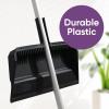 image:imageSuperio Wide Plastic Dustpan with Comb  16 Wide Rubber Lip Broom Handle Clip WhiteBlack