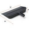 image:imageSuperio Wide Plastic Dustpan with Comb  16 Wide Rubber Lip Broom Handle Clip WhiteGray