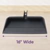 image:imageSuperio Wide Plastic Dustpan with Comb  16 Wide Rubber Lip Broom Handle Clip WhiteGray