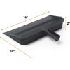 image:imageSuperio Wide Plastic Dustpan with Comb  16 Wide Rubber Lip Broom Handle Clip WhiteGray