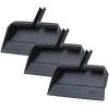 image:imageSuperio Wide Plastic Dustpan with Comb  16 Wide Rubber Lip Broom Handle Clip WhiteGray
