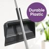 image:imageSuperio Wide Plastic Dustpan with Comb  16 Wide Rubber Lip Broom Handle Clip WhiteGray