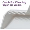 image:imageSuperio Wide Plastic Dustpan with Comb  16 Wide Rubber Lip Broom Handle Clip WhiteWhite