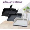 image:imageSuperio Wide Plastic Dustpan with Comb  16 Wide Rubber Lip Broom Handle Clip WhiteWhite