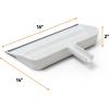 image:imageSuperio Wide Plastic Dustpan with Comb  16 Wide Rubber Lip Broom Handle Clip WhiteWhite